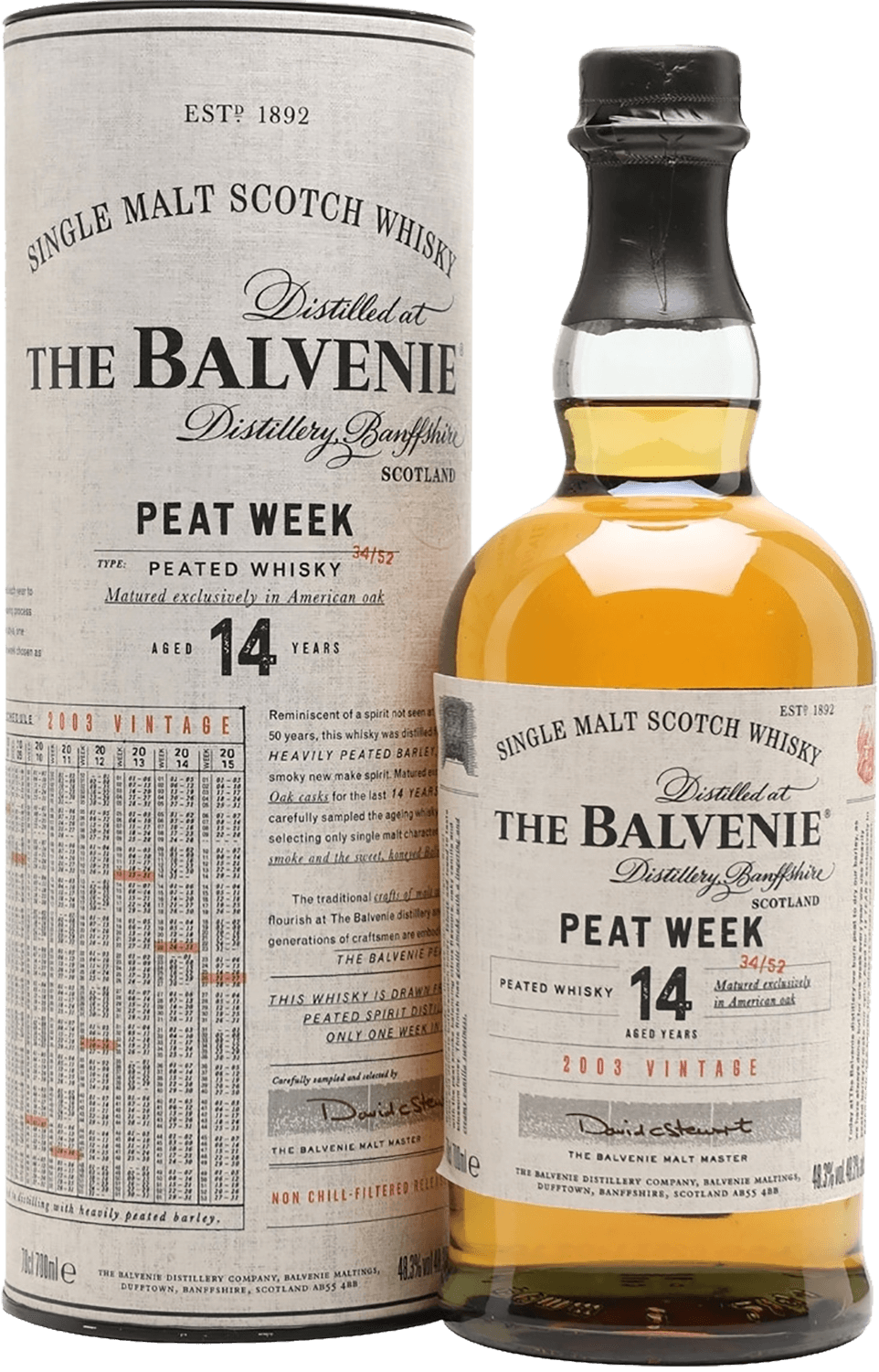 The Balvenie Peat Week 14 y.o. Single Malt Scotch Whisky (gift box) the balvenie 1997 single malt scotch whisky gift box