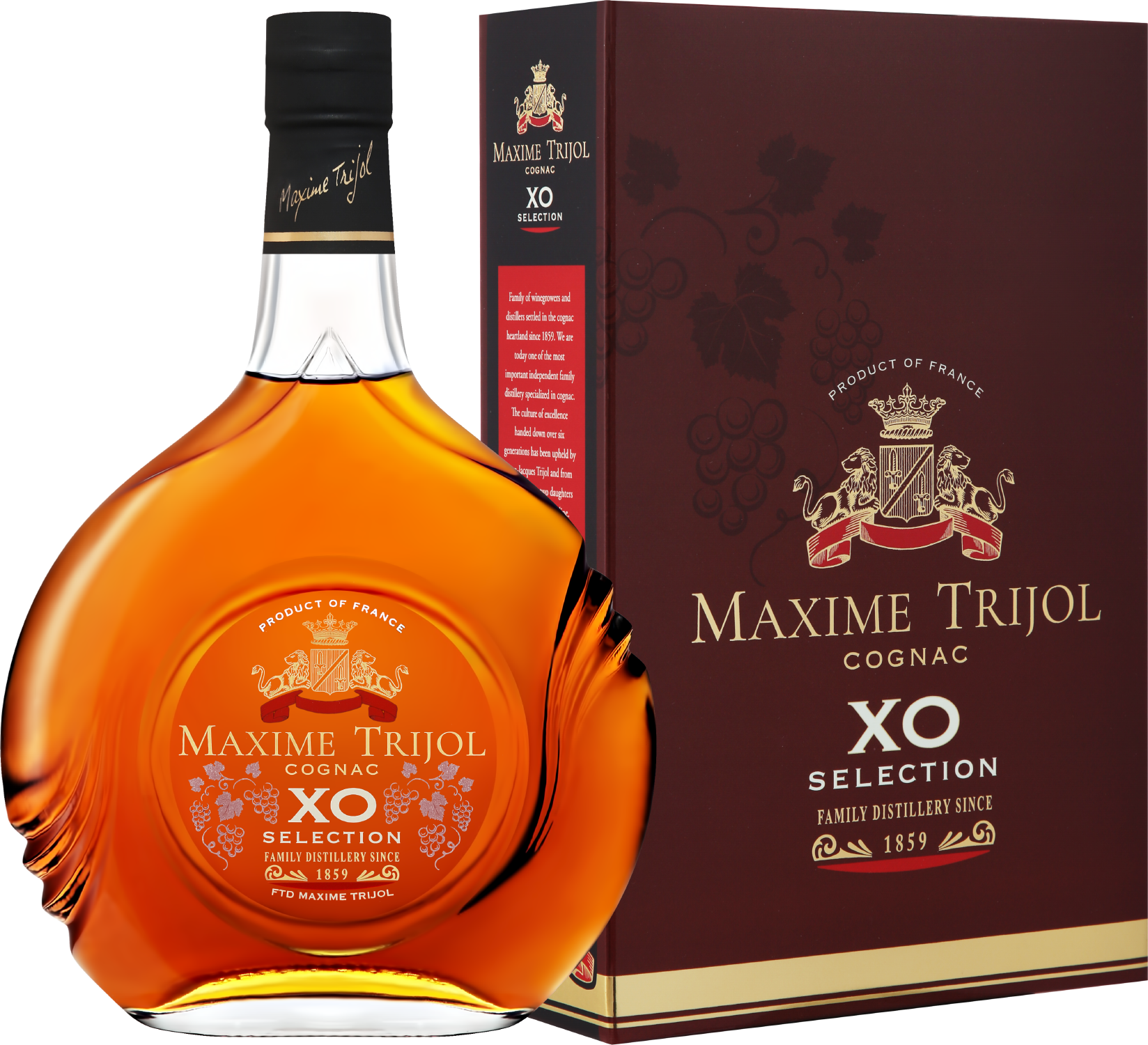 Maxime Trijol Cognac XO Selection (gift box) maxime trijol cognac fins bois 1976 gift box