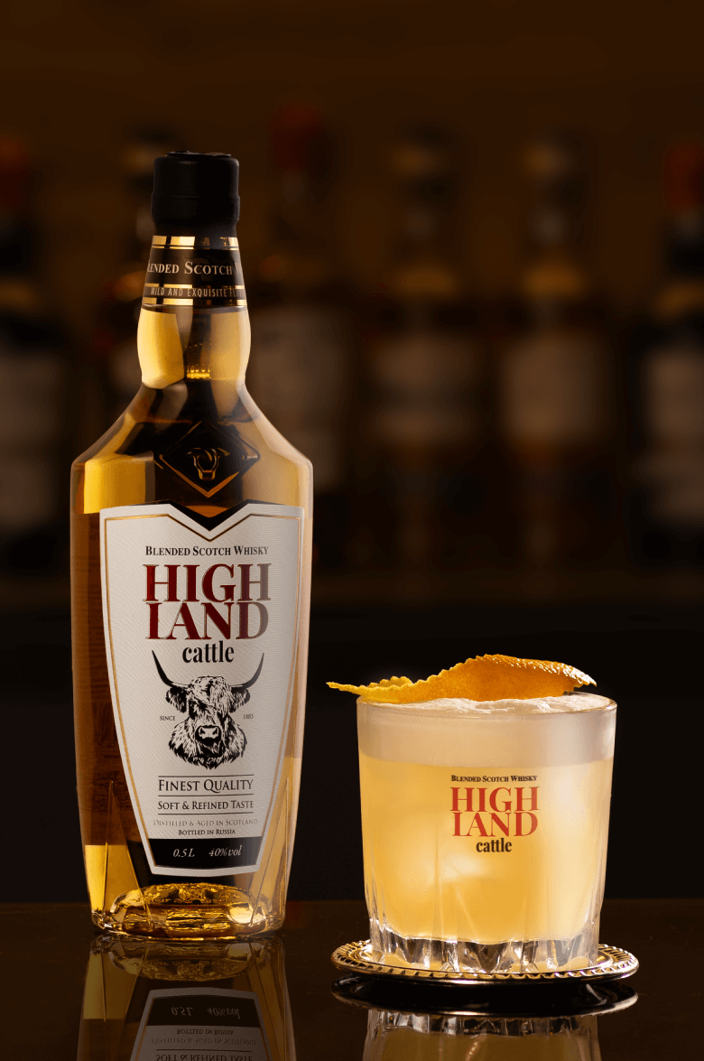 Хайлэнд Кэттл Блендед купажированный виски с картхолдером и стикером 0.5 л