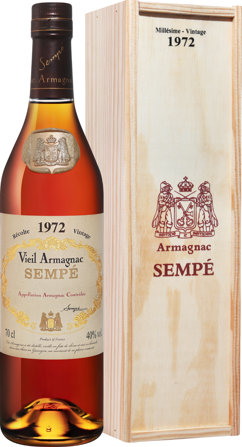Sempe Vieil Vintage 1972 Armagnac AOC (gift box) chevalier d’espalet xo armagnac aoc gift box