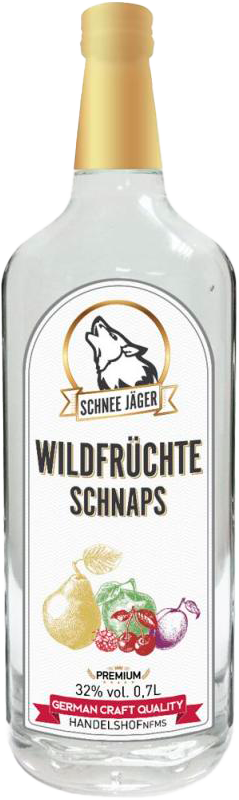 Schnaps Wildsau Tropfen Himbeere Schnee Jager