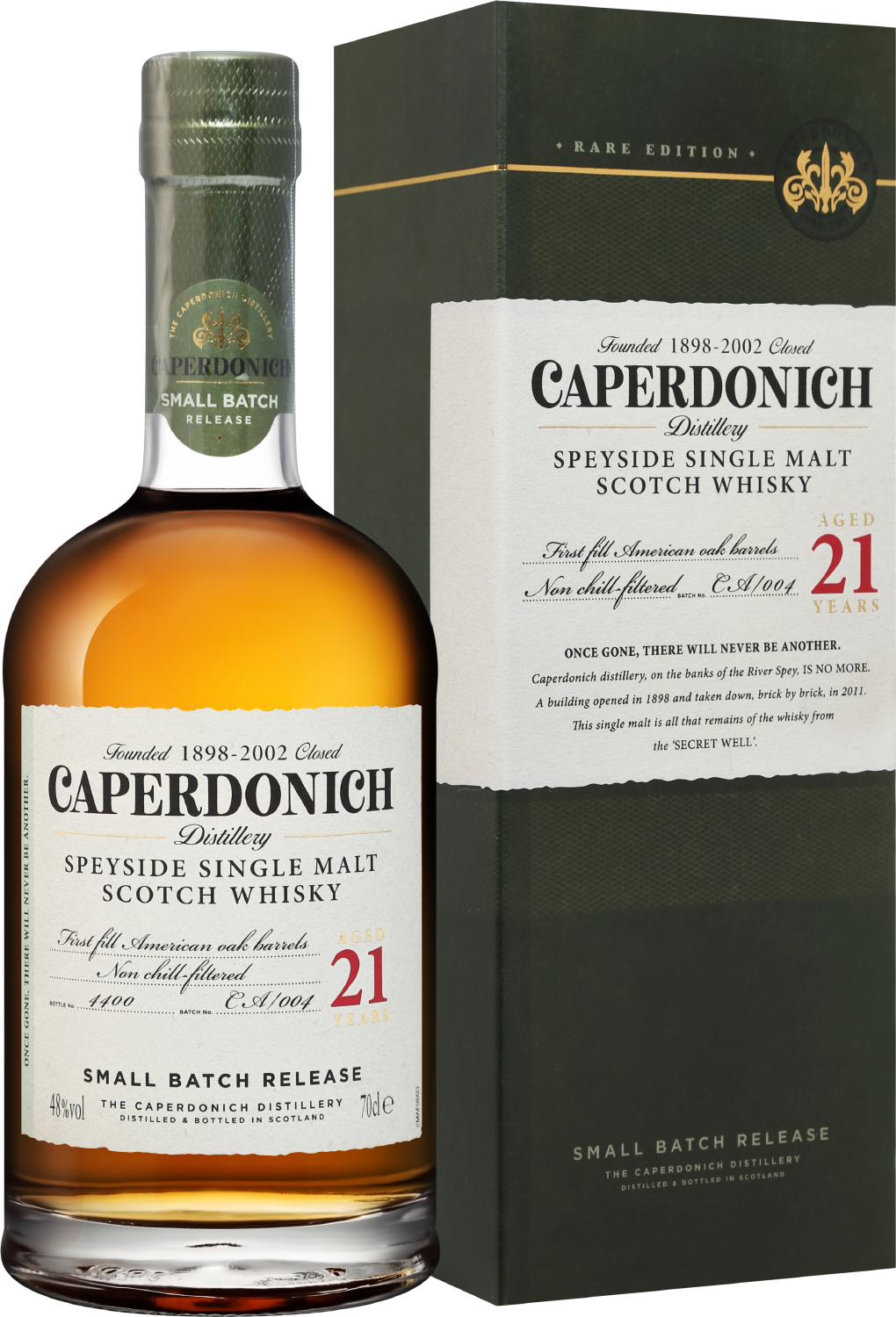 Caperdonich Speyside Single Malt Scotch Whisky 21 y.o. (gift box)