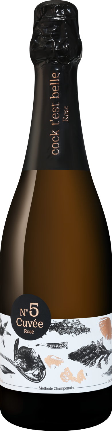 Cock t’est belle. Pinot Noir and Chardonnay. Cuvee №5 Rose