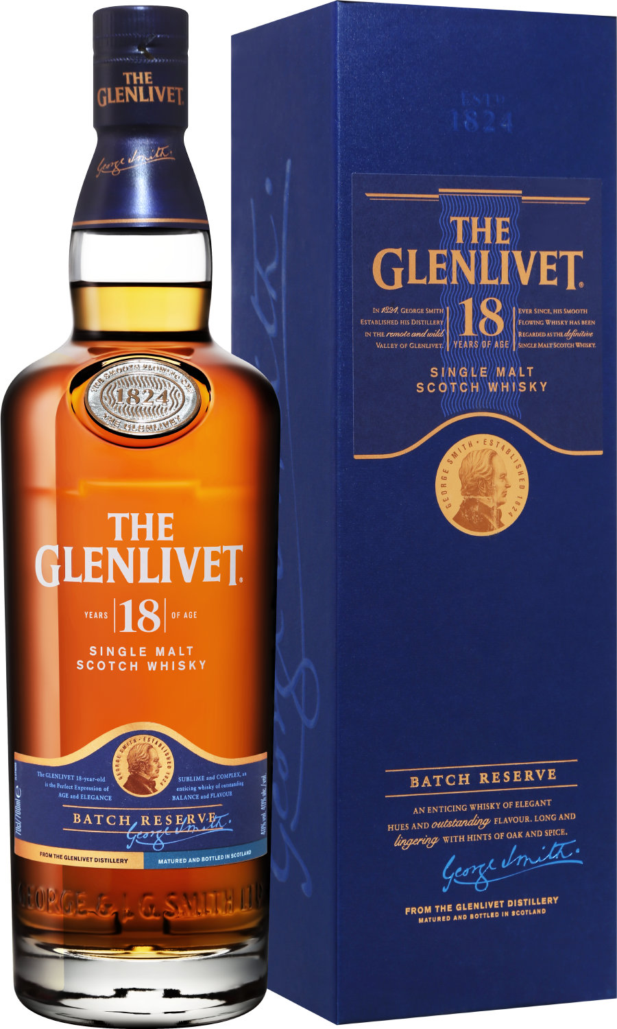 The Glenlivet Single Malt Scotch Whisky 18 y.o. (gift box) the glenlivet founder s reserve single malt scotch whisky gift box