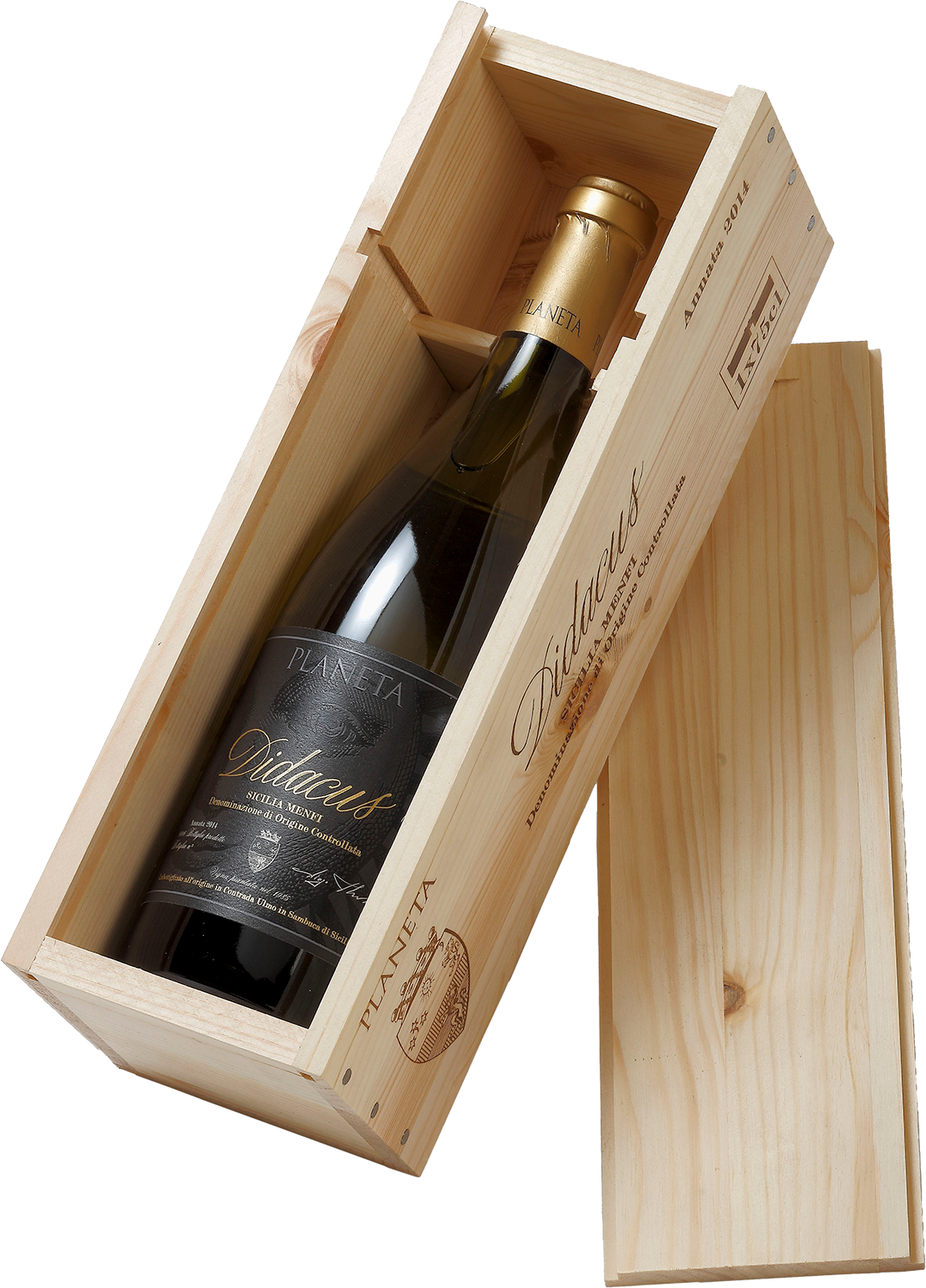 Дидакус Шардоне Менфи DOC Планета в деревянной подарочной упаковке 2022 0.75&nbsp;л