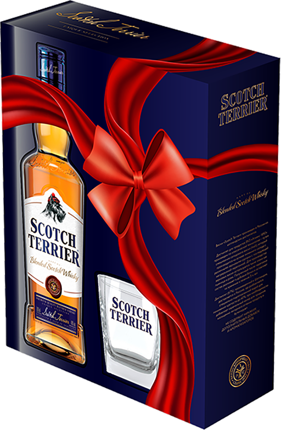 Scotch Terrier Blended Malt Whiskey (gift box with a glass)
