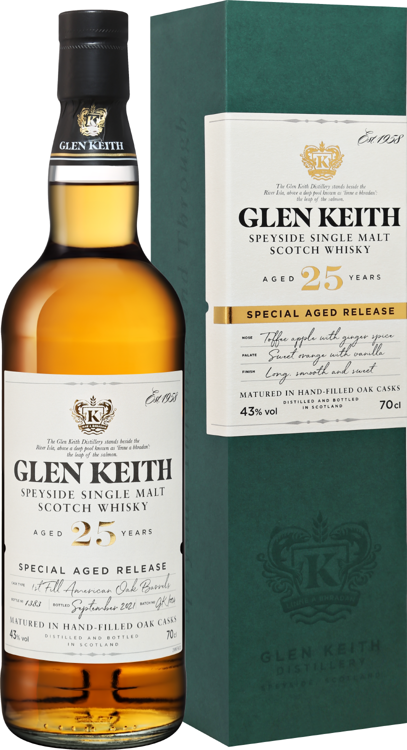 Glen Keith Speyside Single Malt Scotch Whisky 25 y.o. (gift box) glen scotia victoriana single malt scotch whisky gift box
