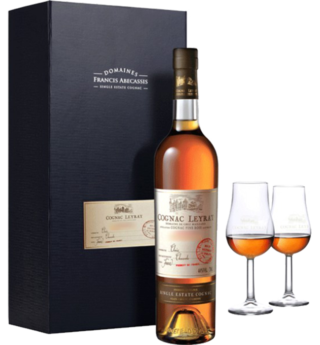 Leyrat Cognac XO Hors d’Age (gift box with 2 glasses)