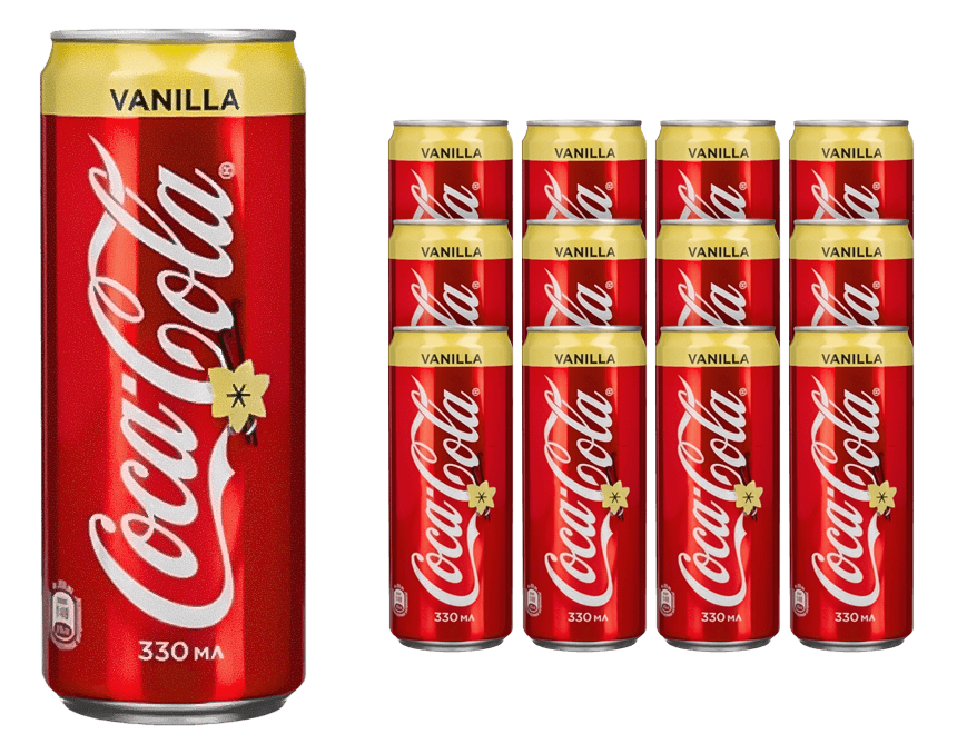 Напиток газированный со вкусом ванили Кока Кола Coca Cola vanilla 330ml