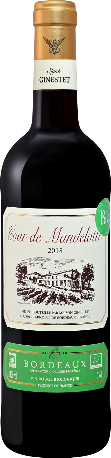 Tour de Mandelotte Bio Bordeaux AOC Ginestet вино tour de mandelotte bordeaux белое полусладкое франция 0 75 л