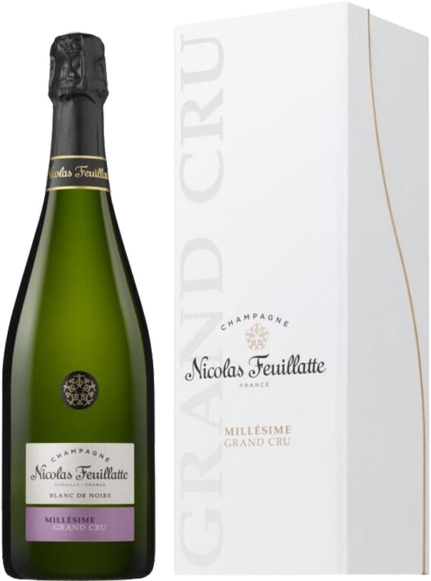 Nicolas Feuillatte Grand Cru Blanc de Noir Brut Champagne AOC (gift box) ruinart blanc de blanc champagne aoc gift box