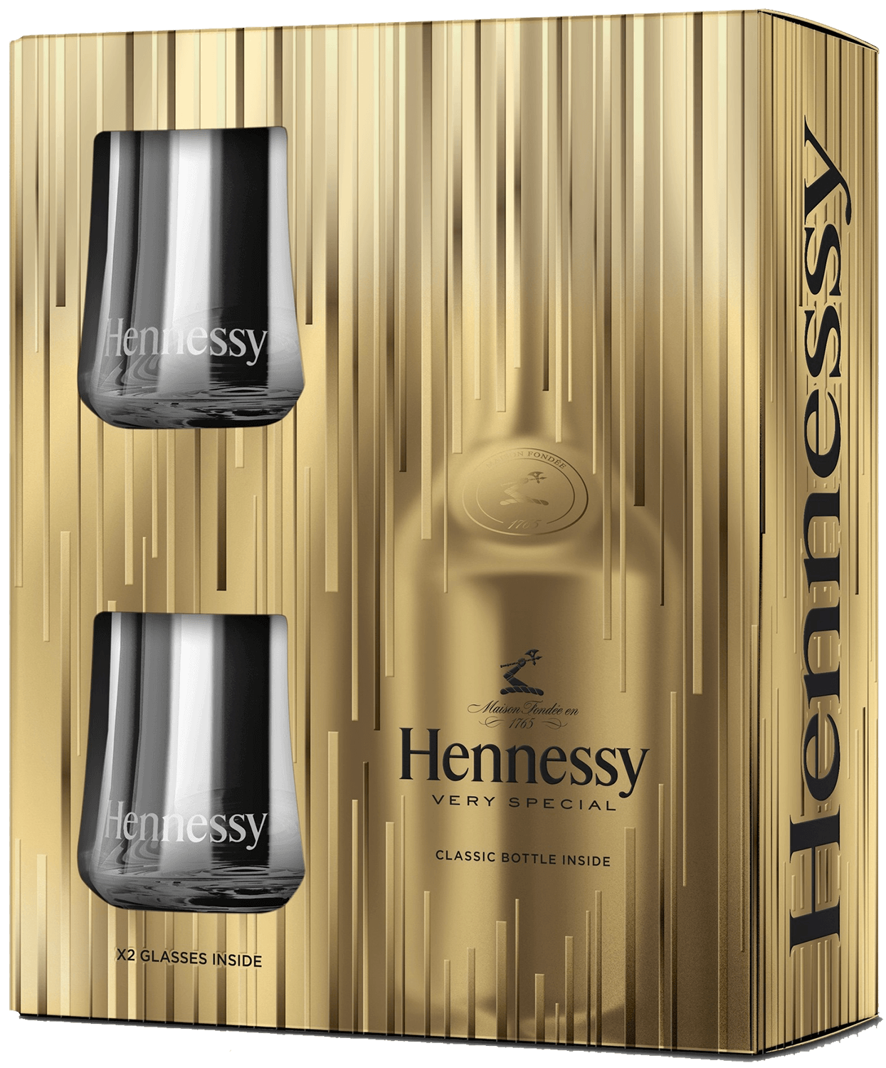 цена Hennessy Cognac VS (gift box with 2 glasses)