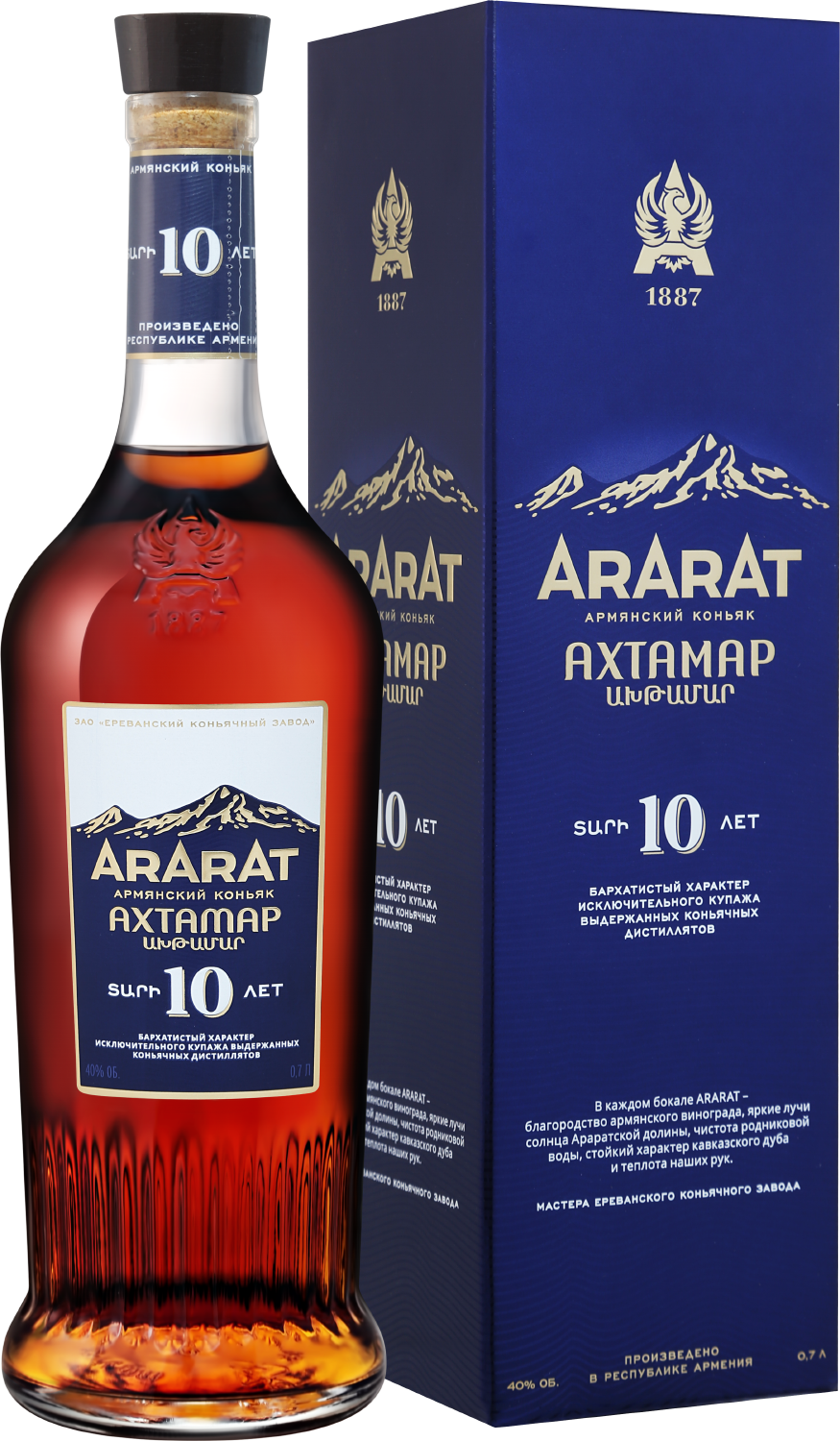 Коньяк ARARAT Akhtamar 10 y.o. (gift box) 0.5 л (АРАРАТ Ахтамар 10 лет в  подарочной упаковке), купить в магазине в Саратове - цена, отзывы