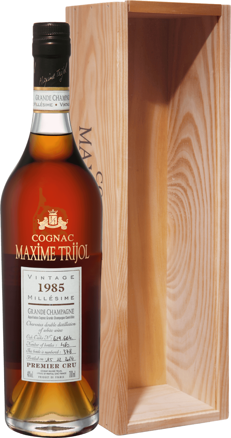 Maxime Trijol Cognac Grande Champagne 1er Cru 1985 (gift box) maxime trijol cognac vsop gift box
