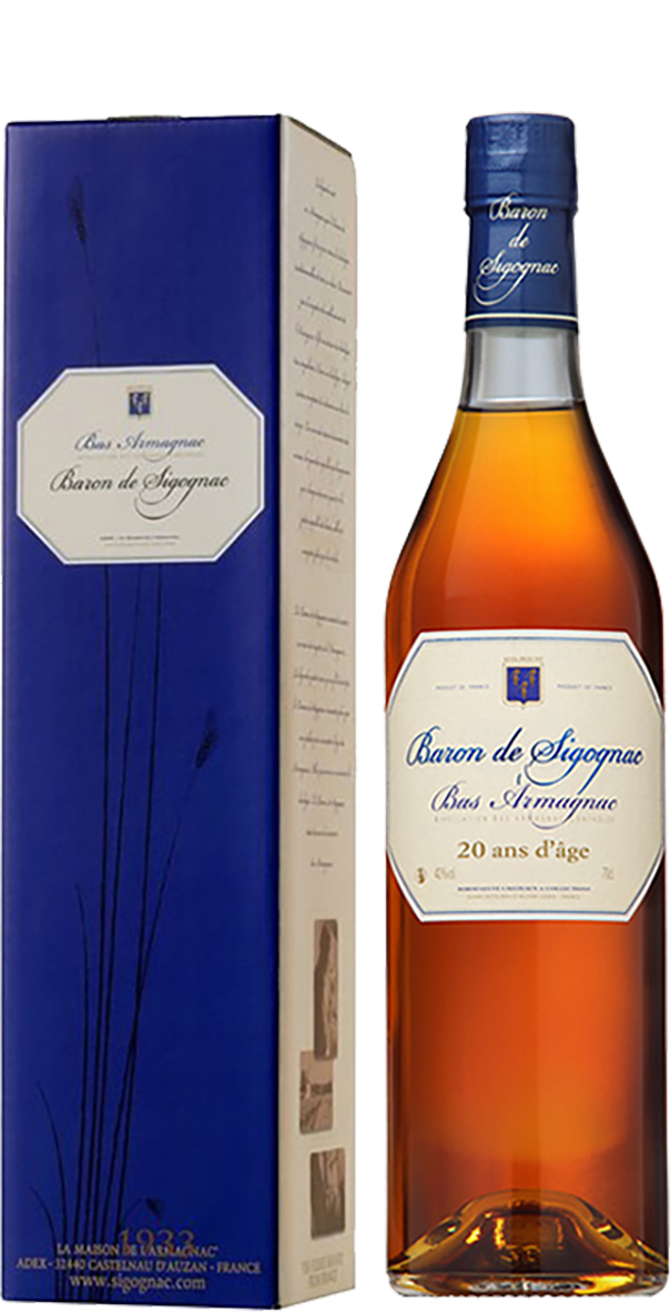 Барон де Сигоньяк 20 лет Арманьяк AOC в подарочной упаковке 0.7&nbsp;л
