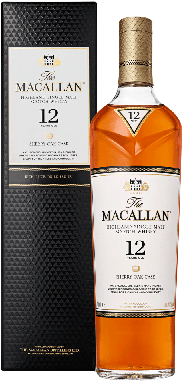 Macallan Sherry Oak Cask Highland Single Malt Scotch Whisky 12 y.o. (gift box)