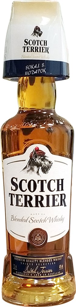 Scotch Terrier Blended Malt Whiskey (gift box with a glass)
