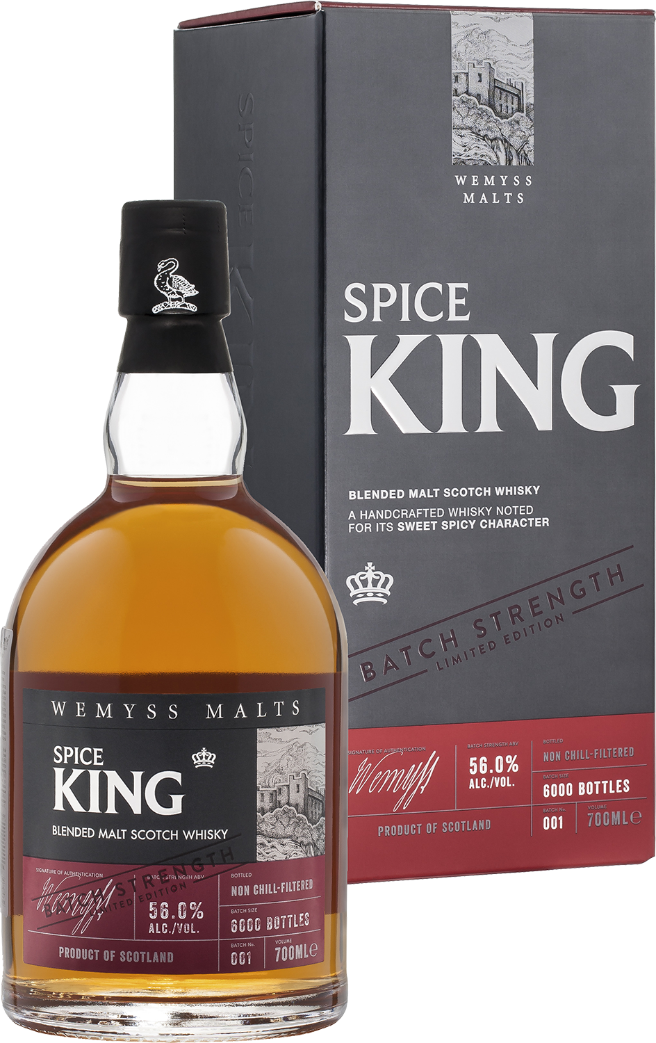 Spice King Batch Strength Wemyss Malts blended malt scotch whisky hinch small batch blended irish whisky