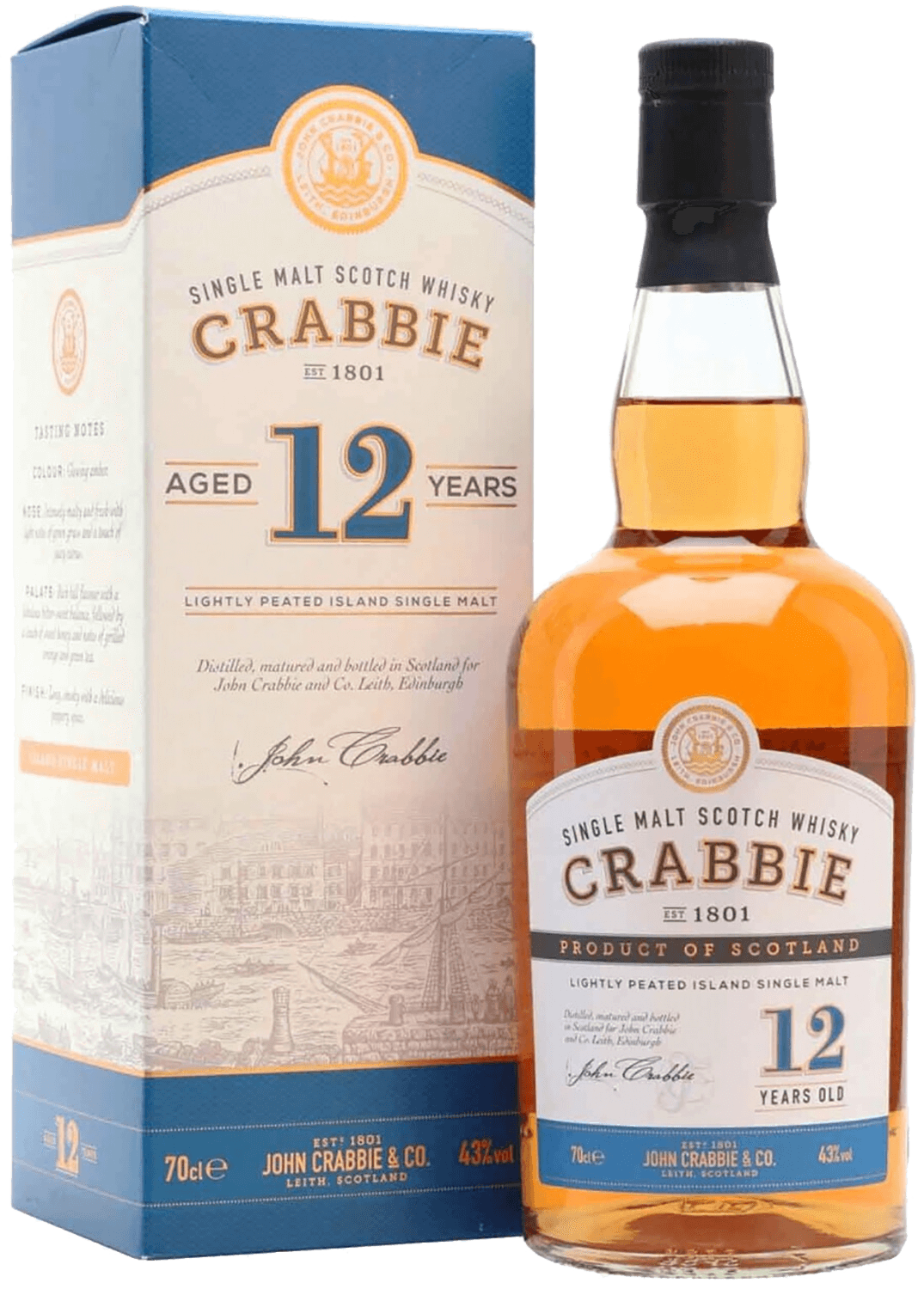 Crabbie's Single Malt Scotch Whisky 12 y.o. (gift box) inchmoan 12 y o single malt scotch whisky gift box