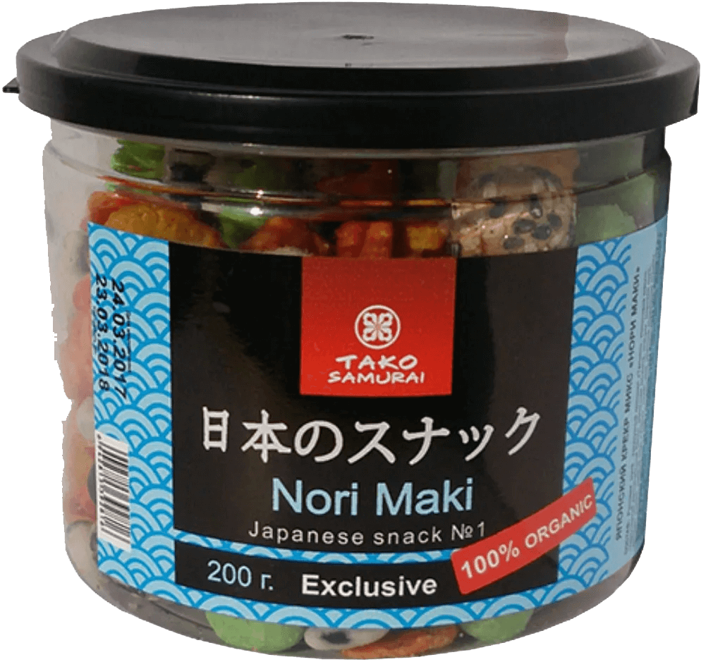 Тако Самурай Нори Маки Микс японские крекеры 100г