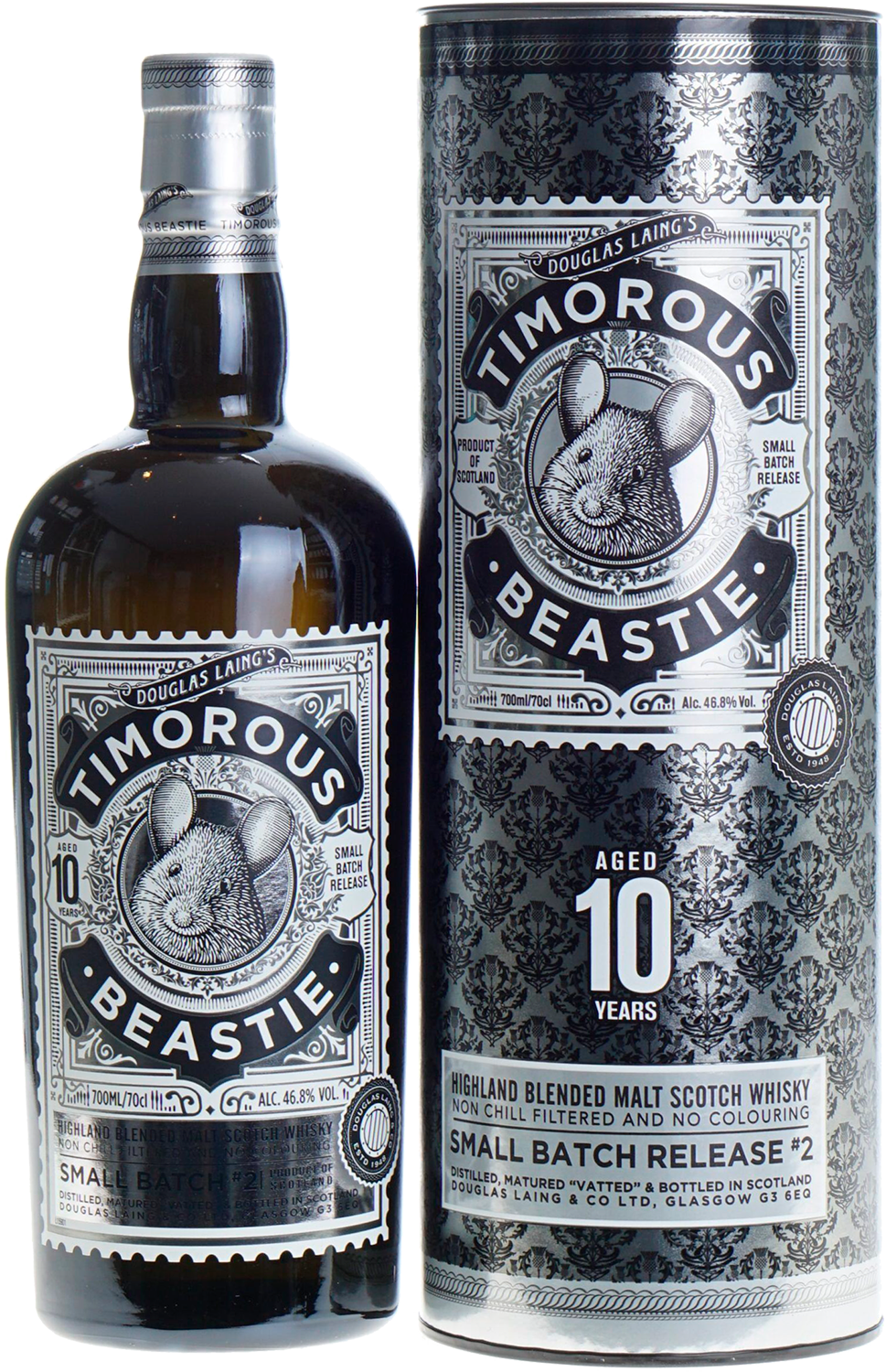 Тиморес Бисти Смол Батч №2 Хайленд Блендед Молт 10 Лет солодовый виски в подарочной упаковке 0.7&nbsp;л