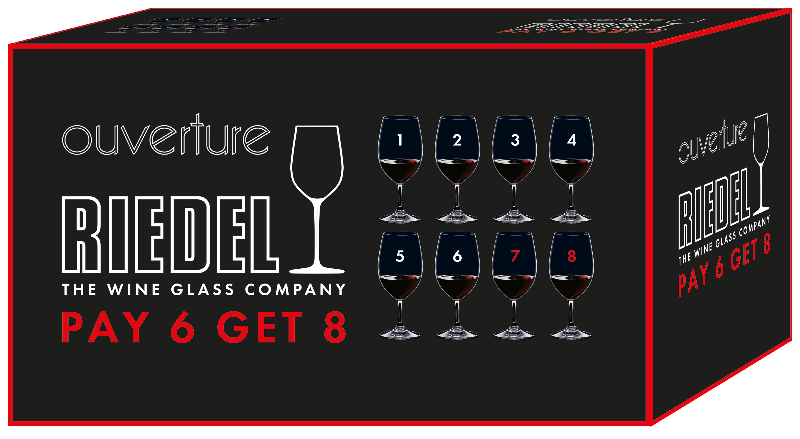 Riedel Ouverture Magnum andquot;Pay 6 Get 8andquot; (8 glasses set) riedel ouverture magnum 6 glasses set and decanter apple