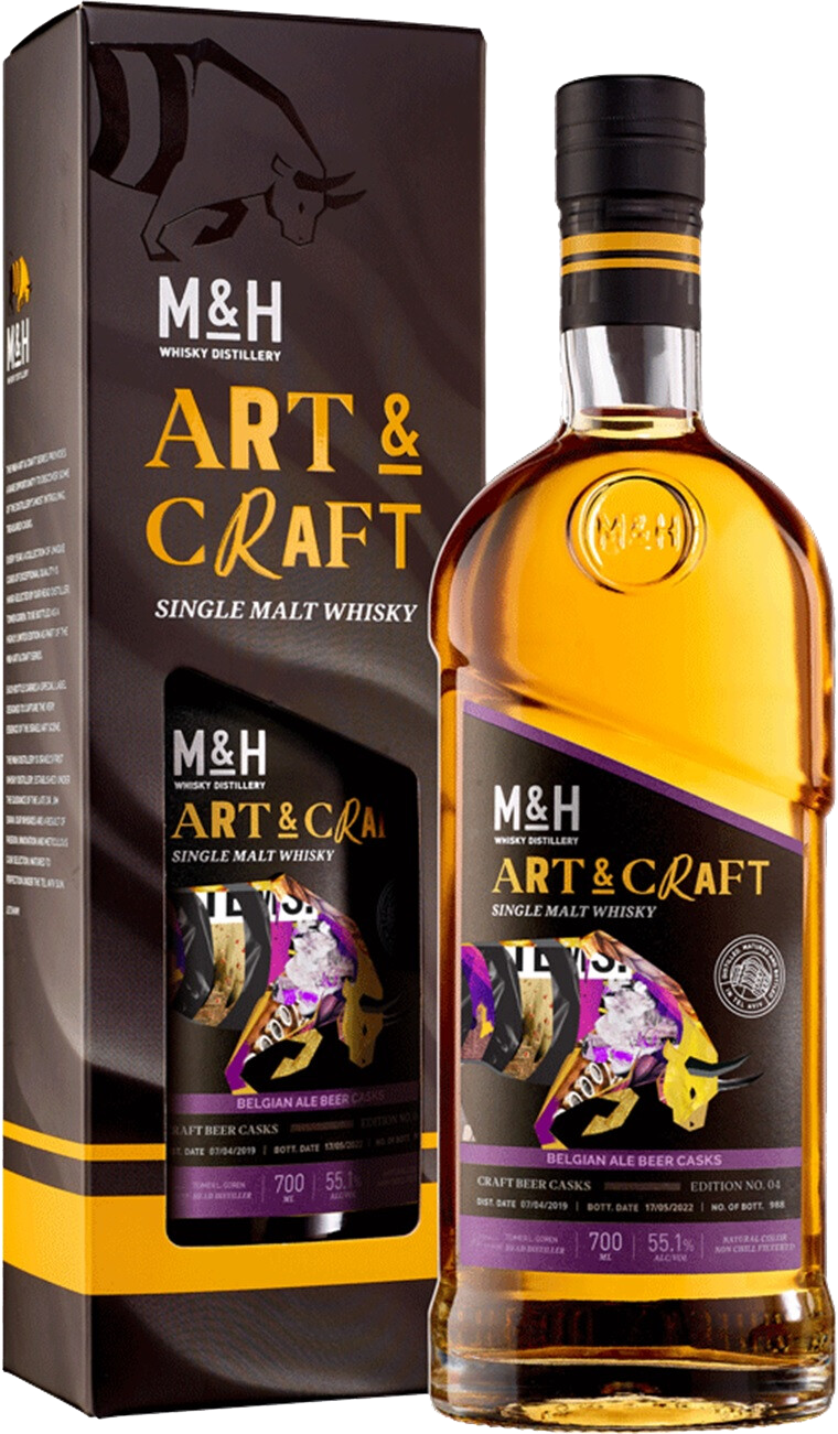 MandH Art and Craft Belgian Ale Beer Casks Single Malt Whiskey (gift box)