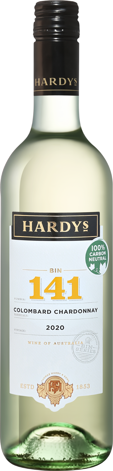 Bin 141 Colombard Chardonnay South Eastern Australia Hardy’s crest chardonnay sauvignon blanc south eastern australia hardy’s