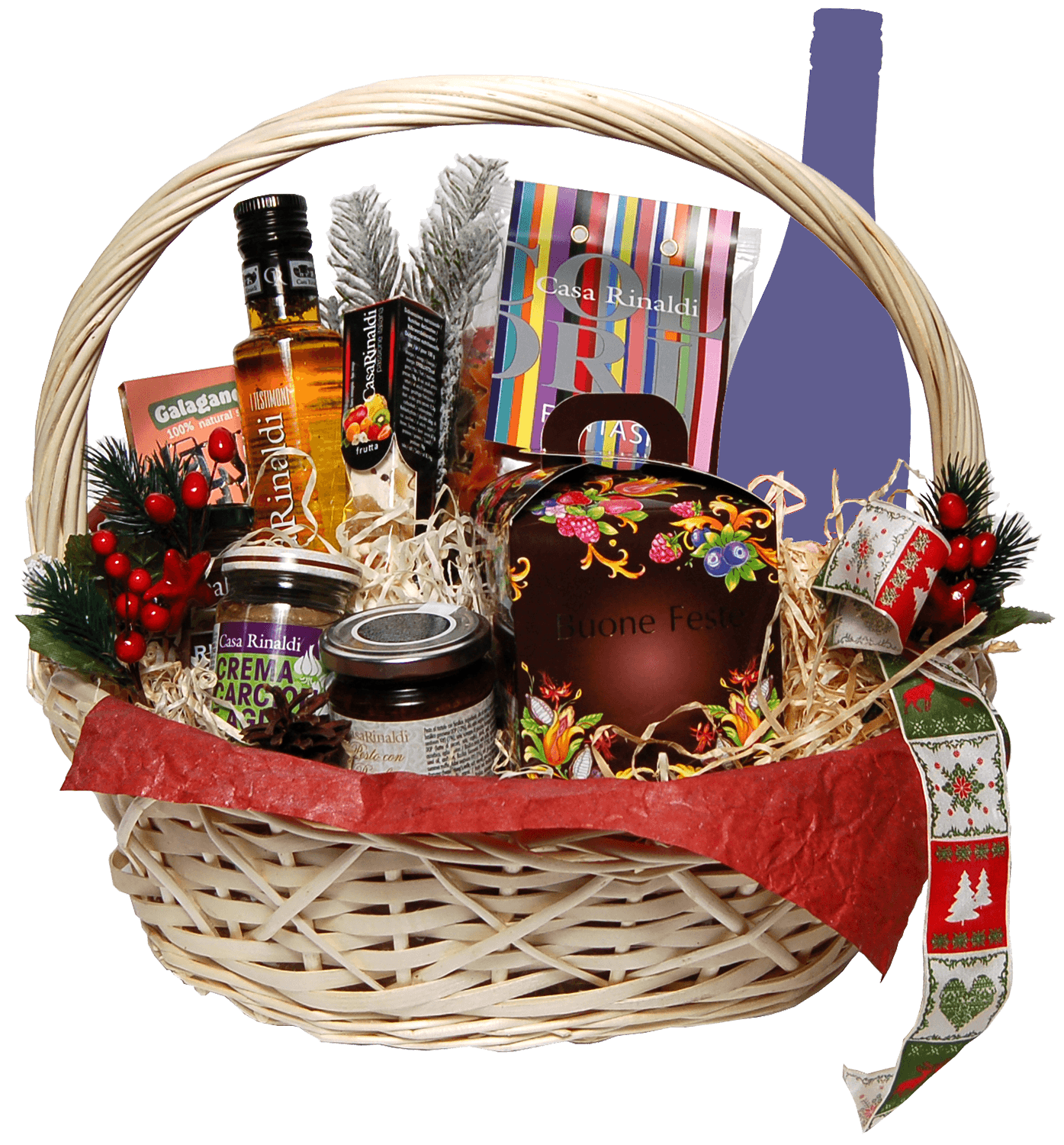 Подарочная корзина новогодняя средняя