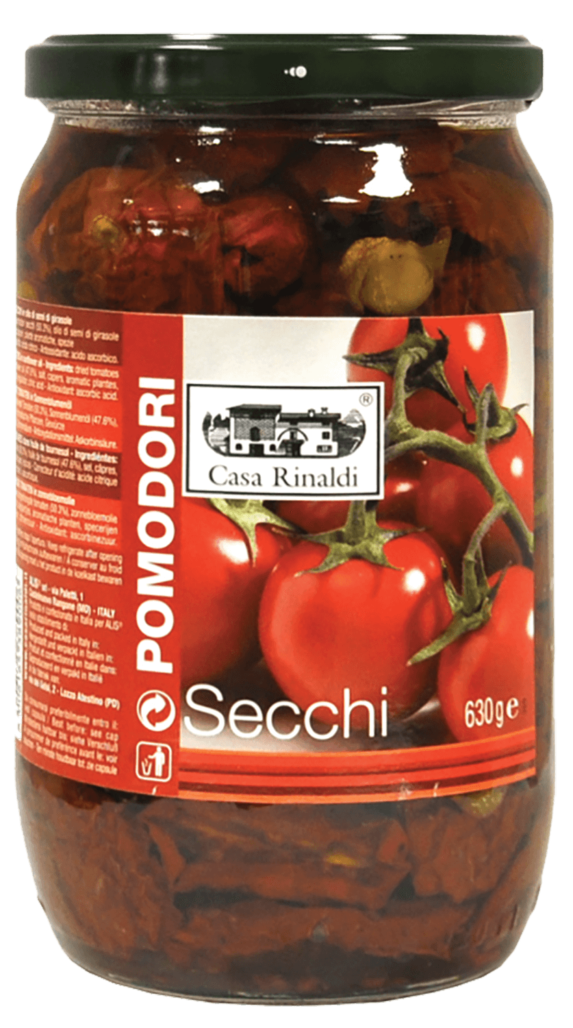 Помидоры вяленые с каперсами в подсолнечном масле Каза Ринальди 630г