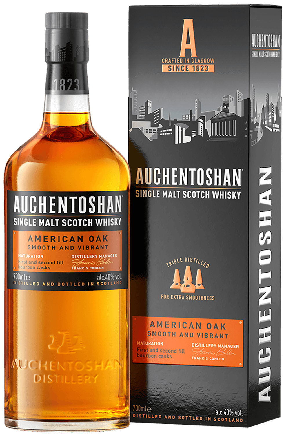 Auchentoshan American Oak Single Malt Scotch Whisky (gift box) glenfiddich rich oak 14 y o single malt scotch whisky gift box