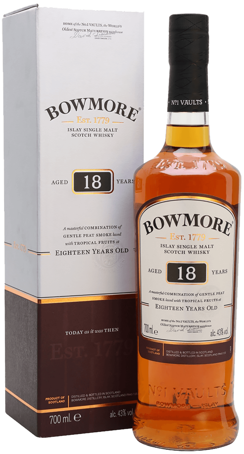Bowmore Islay Single Malt Scotch Whisky 18 y.o. (gift box) bunnahabhain stiuireadair islay single malt scotch whisky gift box