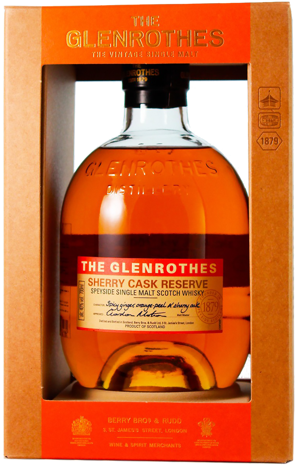 The Glenrothes Sherry Cask Reserve Speyside Single Malt Scotch Whisky(gift box) wemyss malts triptych of treats linkwood 1995 speyside single cask single malt scotch whisky 23 y o gift box