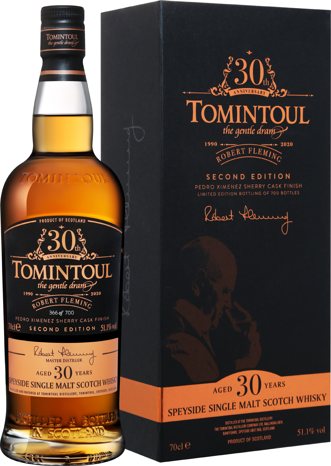 Tomintoul Robert Fleming Pedro Ximenez Sherry Cask Finish Single Malt Scotch Whisky 30 y.o. (gift box)