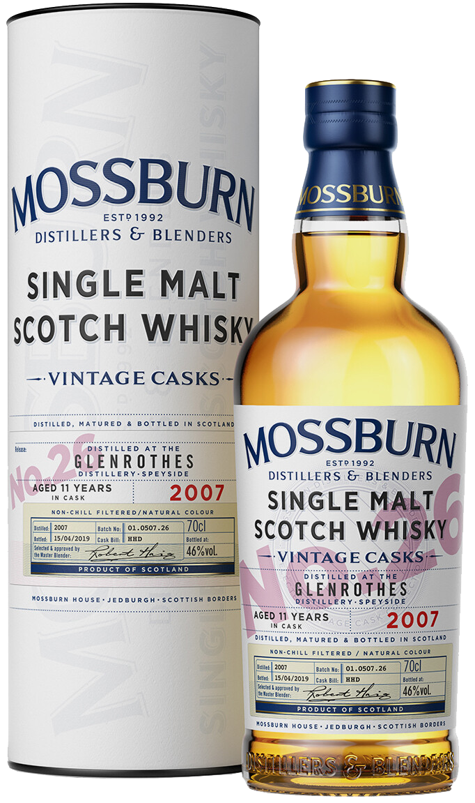Mossburn Vintage Casks No.26 Glenrothes Single Malt Scotch Whisky (gift box) botucal single vintage gift box
