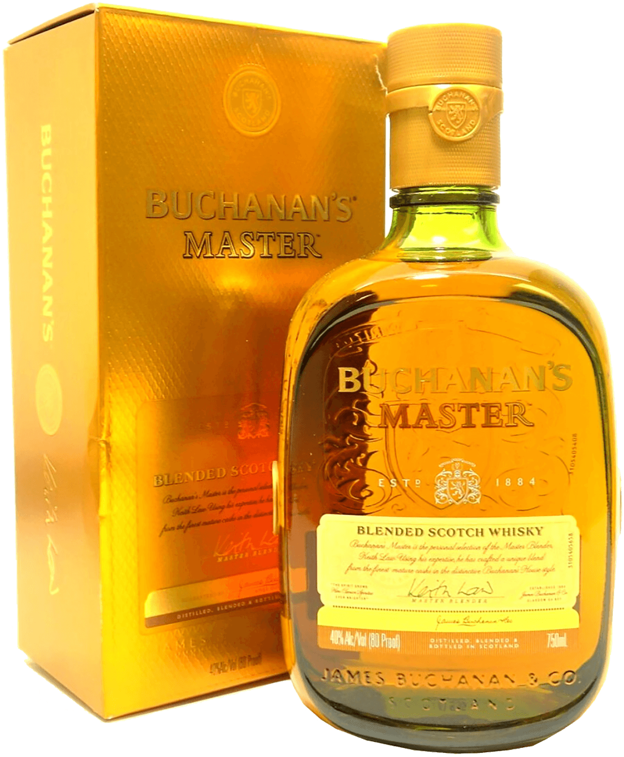 Buchanan's Master Blended Scotch Whisky (gift box) angus dundee cask strength blended grain scotch whisky 50 y o gift box