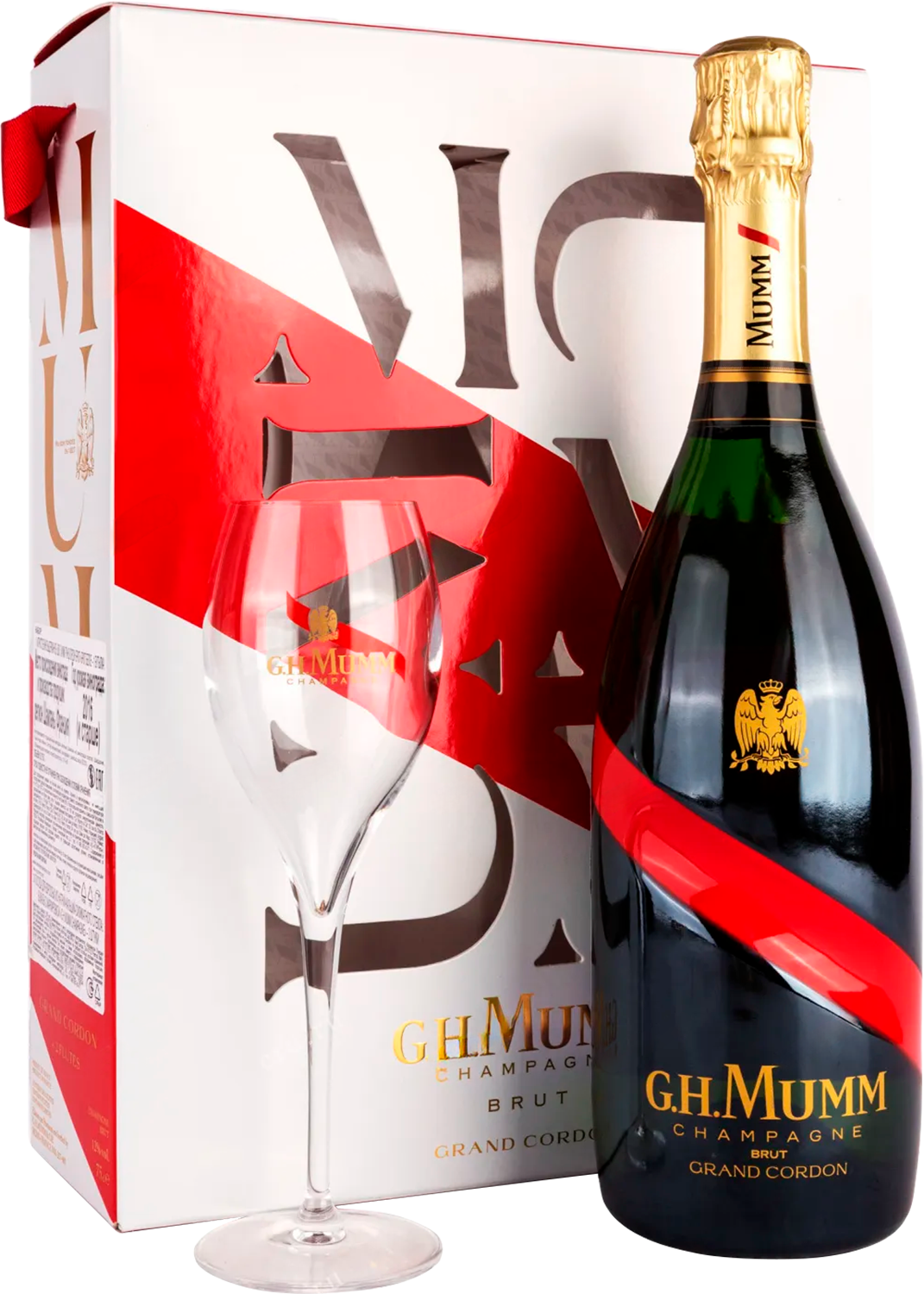 G.H. Mumm Grand Cordon Champagne AOC Brut (gift box with 2 glasses)