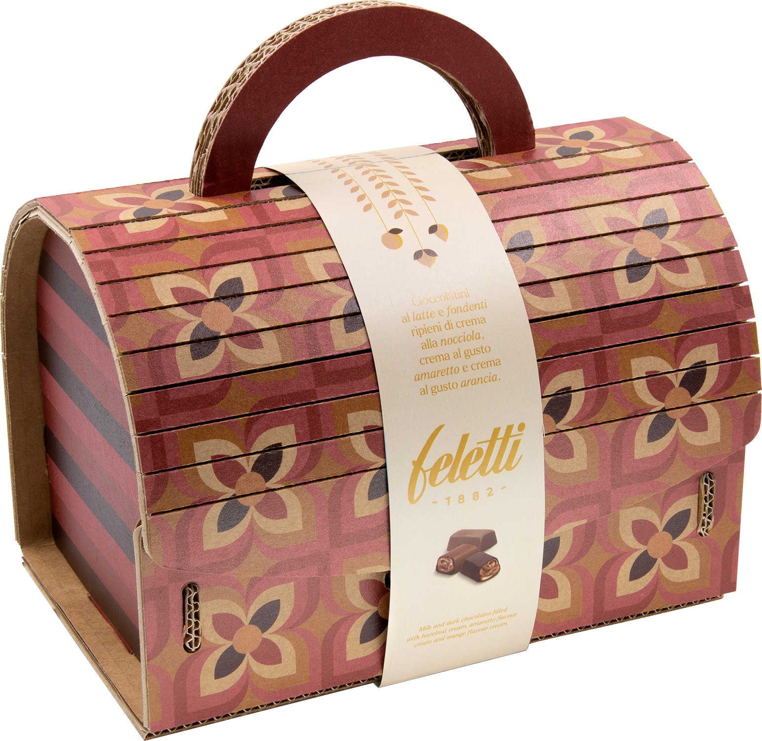 Филетти Баулетто Келли ассорти шоколадных конфет с разными начинками (ореховая, апельсиновая, крем-амаретто) 0.3&nbsp;л