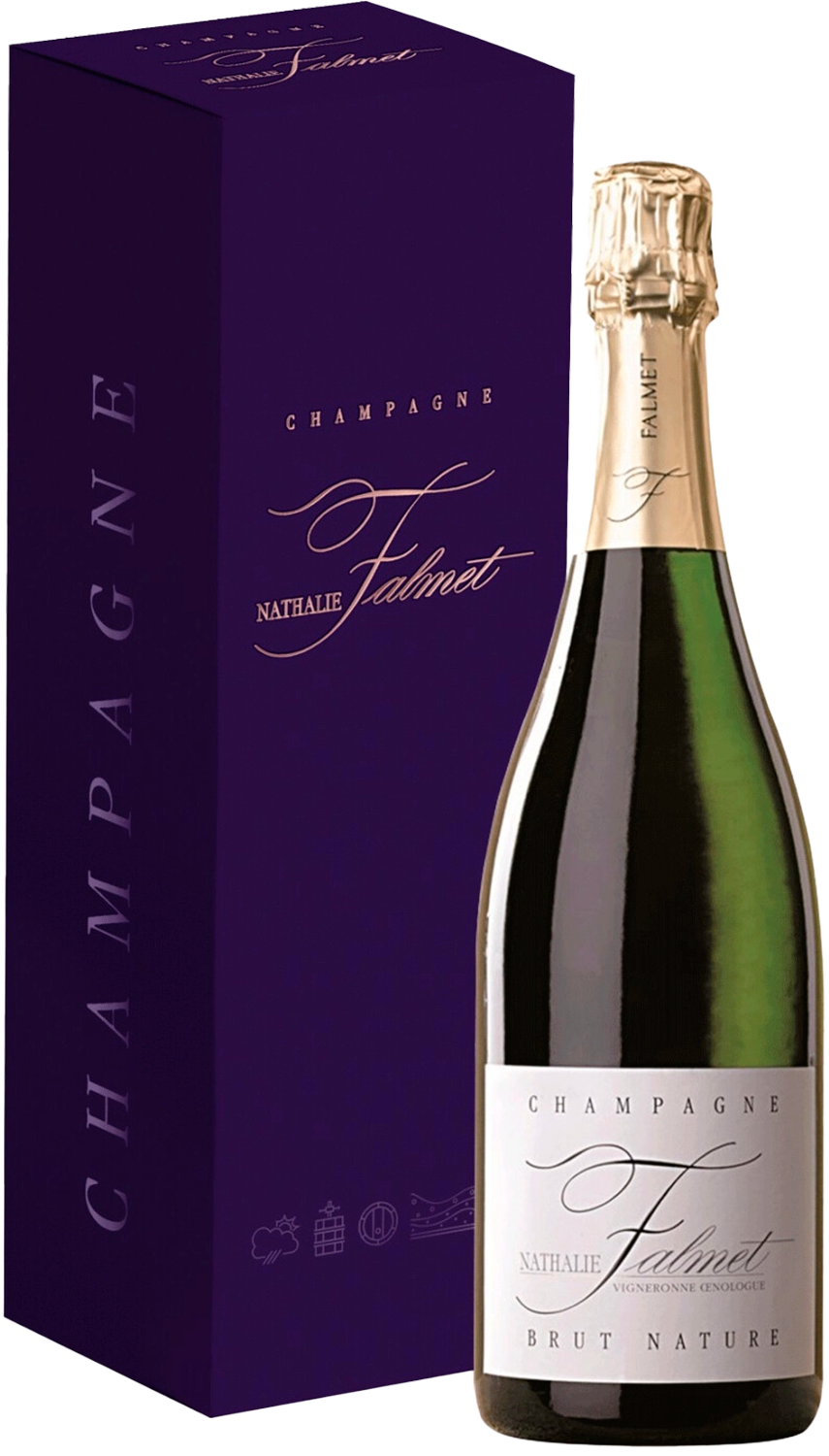 Натали Фальме Кюве Брют Натюр Шампань AOC в подарочной упаковке 0.75&nbsp;л