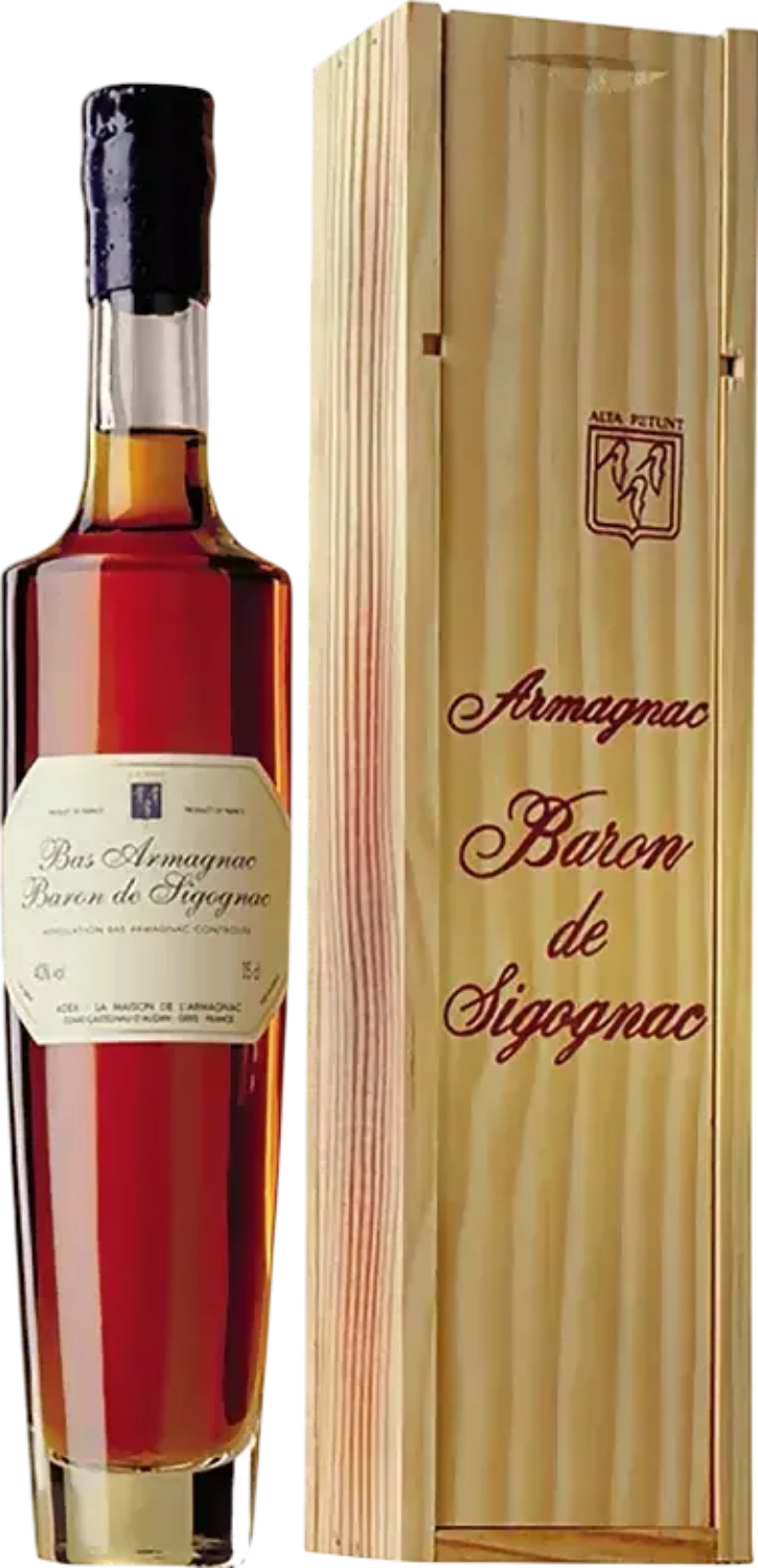 Барон де Сигоньяк 1963 Арманьяк AOC в подарочной упаковке 1963 0.35&nbsp;л