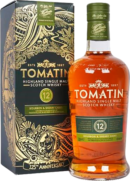 Виски Tomatin Highland Single Malt Scotch Whisky 12 y.o. (gift box) , 0.7 л