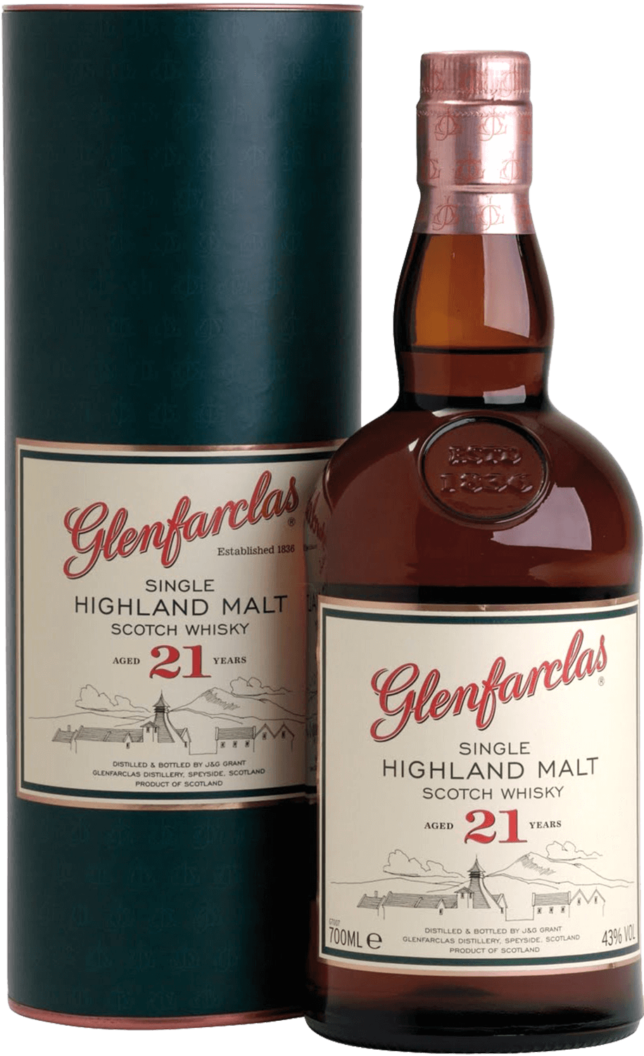 Glenfarclas 21 Years Old Single Malt Scotch Whisky (gift box) 44349