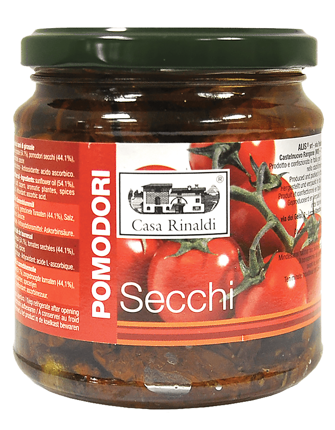 Помидоры вяленые с каперсами в подсолнечном масле Каза Ринальди 270г