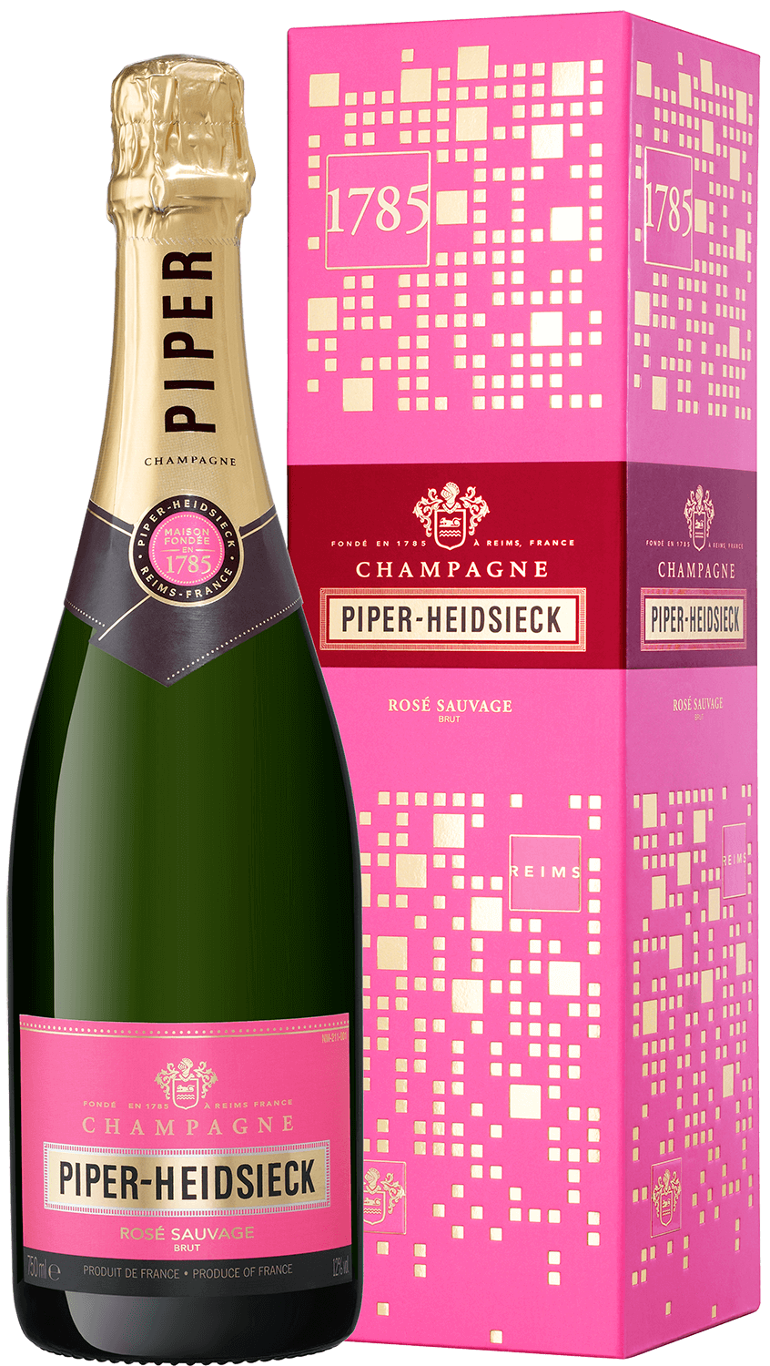 Piper-Heidsieck Sauvage Rose Brut Champagne AOC (gift box) taittinger prestige rose brut champagne aoc gift box