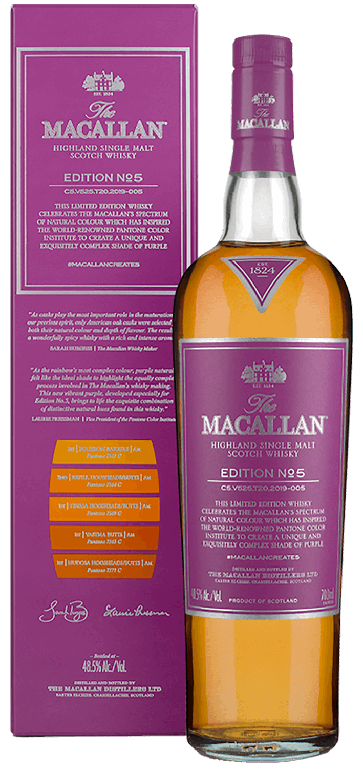 Macallan Edition №5 Highland single malt scotch whisky (gift box) bruichladdich octomore edition 10 1 single malt scotch whisky gift box