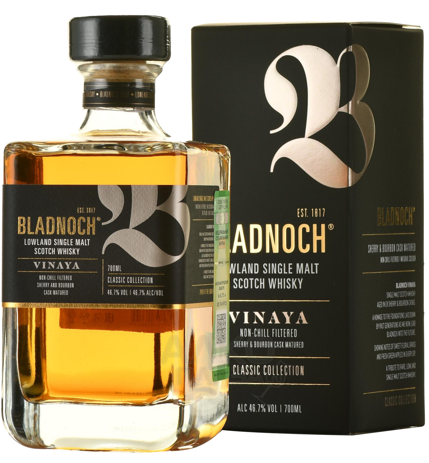 Виски Bladnoch Vinaya Single Malt Scotch Whisky (gift box) 0.7 л (Блэднок  Винайя Солодовый Виски в подарочной упаковке), купить в магазине в Саратове  - цена, отзывы