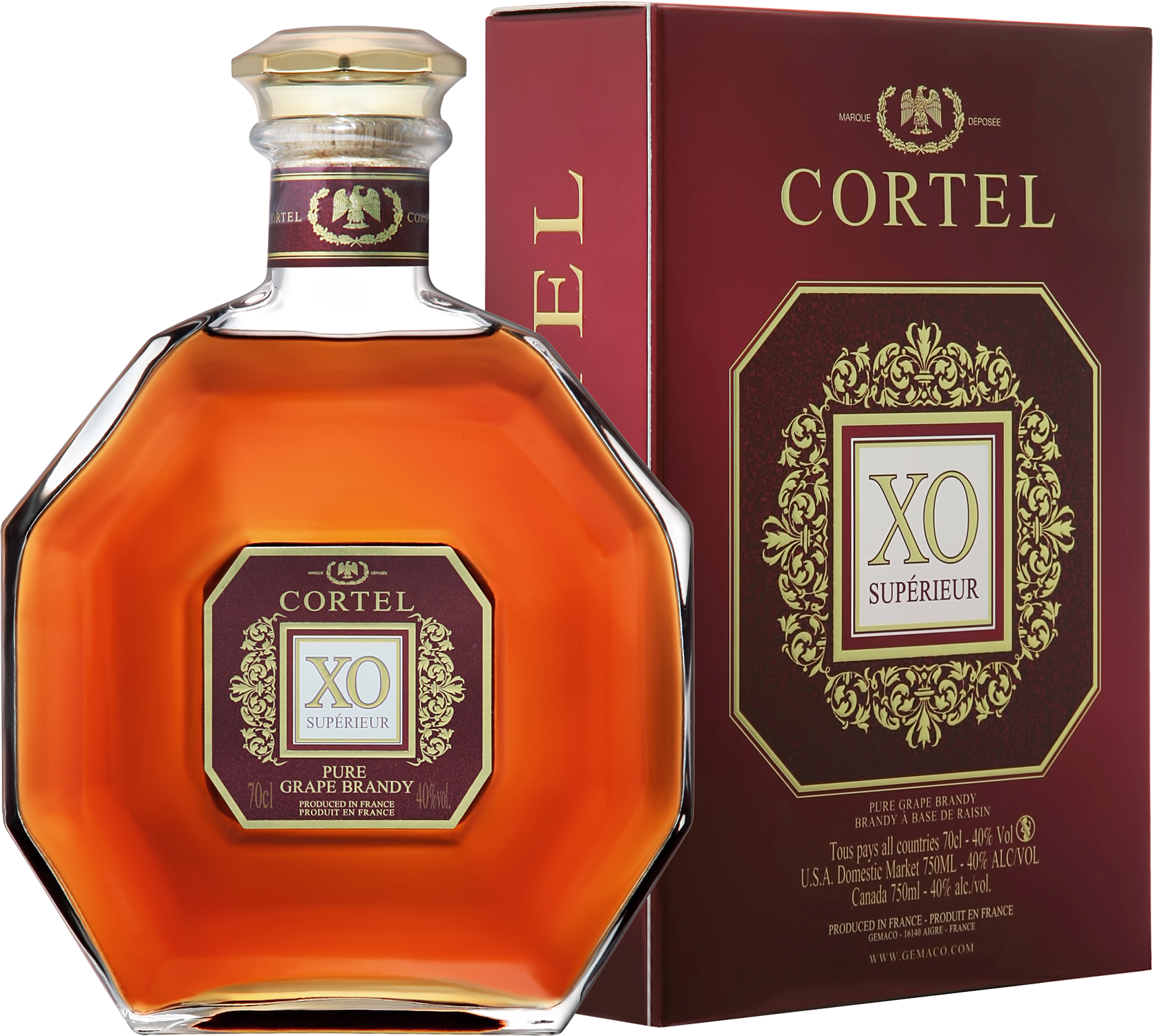 Cortel XO Superior Brandy (gift box) brandy cortel napoleon vsop gift box