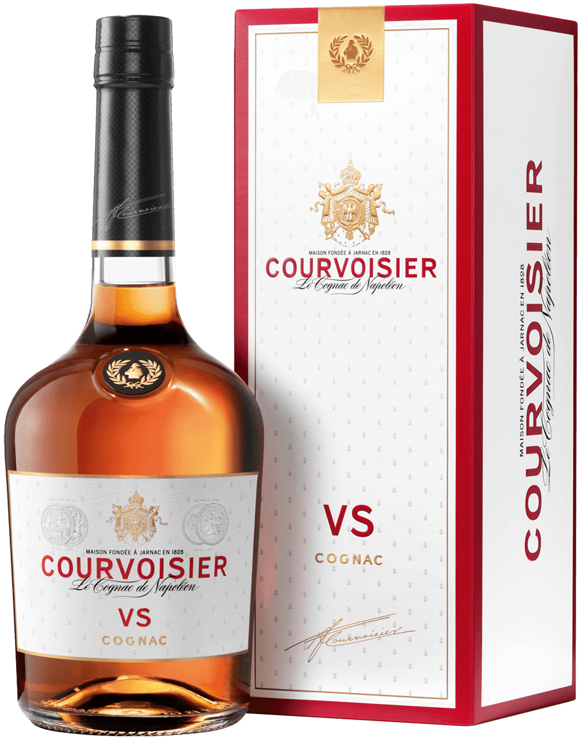 Courvoisier VS (gift box) courvoisier vs in gift box with two glasses