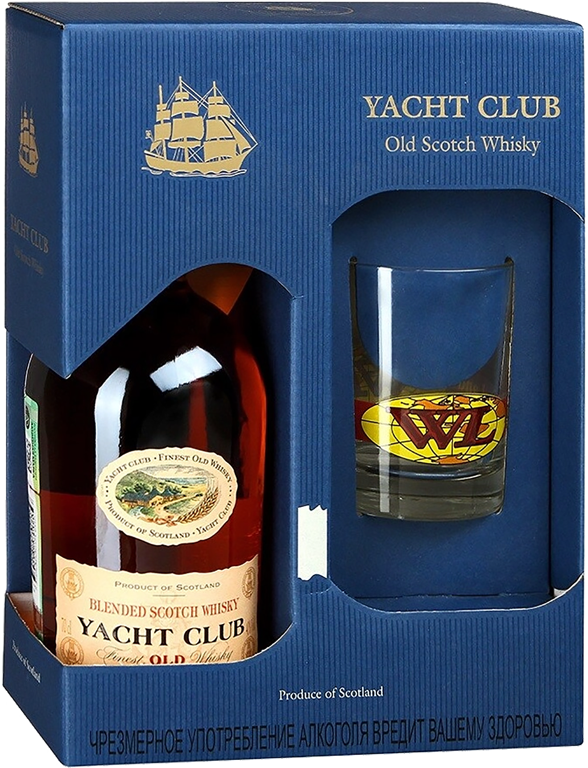 Yacht Club Blended Scotch Whisky (gift box with glass)