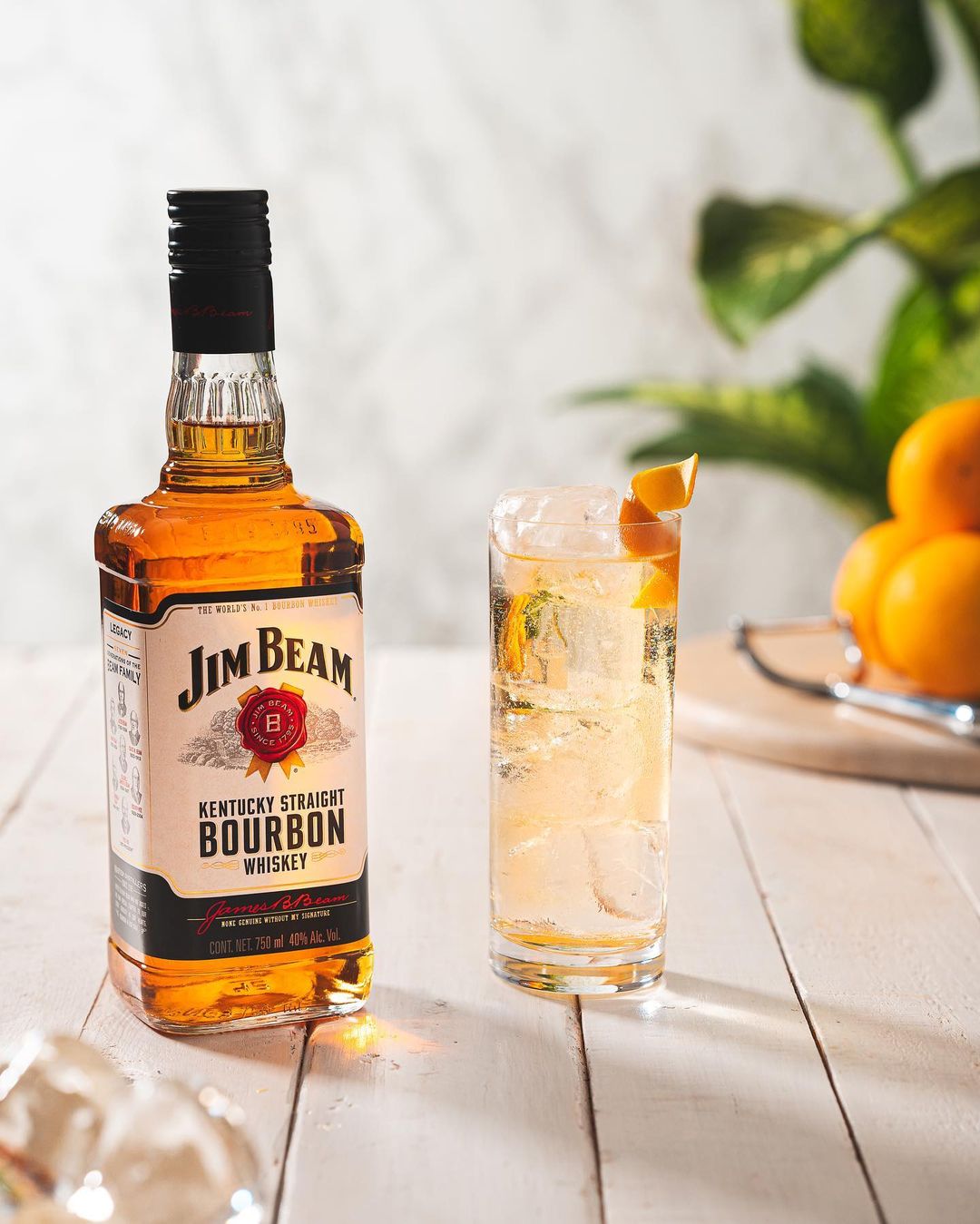 Джим Бим Кентукки Стрейт Бурбон зерновой виски 0.75&nbsp;л